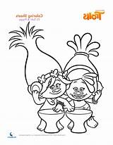 Trolls Coloriage Poppy Sheets Pages sketch template