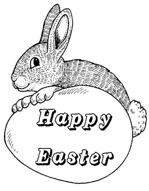 happy easter printable coloring page book