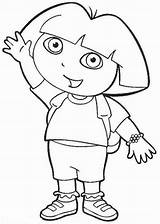 Dora Explorer Drawing Coloring Pages Drawings Paintingvalley Explore sketch template