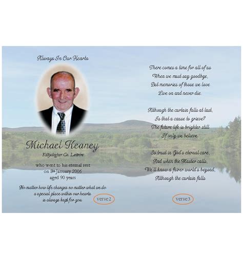 memorial cards memorial card template template business lafunciondelmiocardio