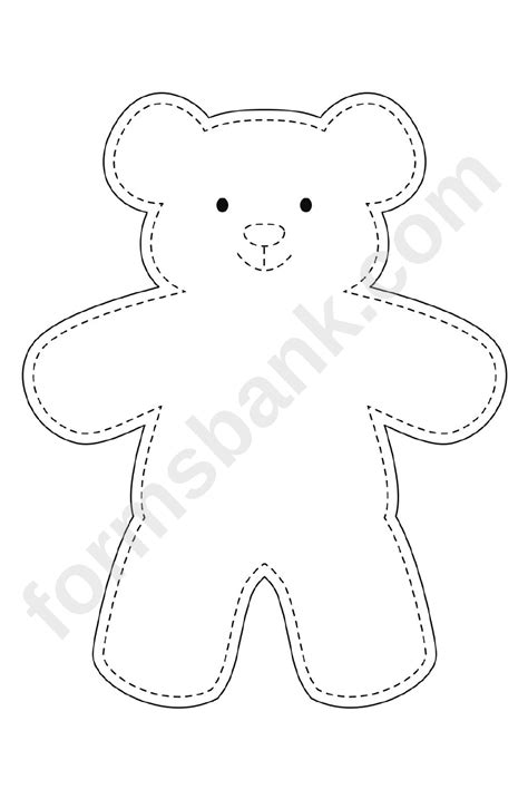 teddy bear template printable
