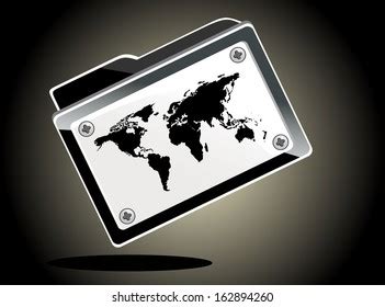 folder world map stock vector royalty   shutterstock