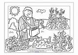 Coloring Parables Sower Jesus sketch template
