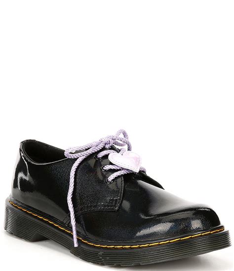 dr martens girls  softy  heart lace  leather oxfords youth dillards