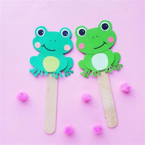 printable frog paper puppet template paper puppets frog