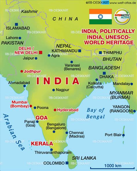 map  indien country welt atlasde
