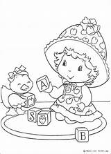 Coloring Strawberry Shortcake Pages Vintage Clipart Library Aux Fraises Charlotte Dolls sketch template