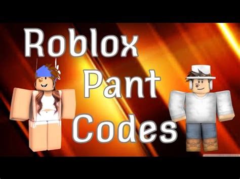 Girl Pants Roblox Code
