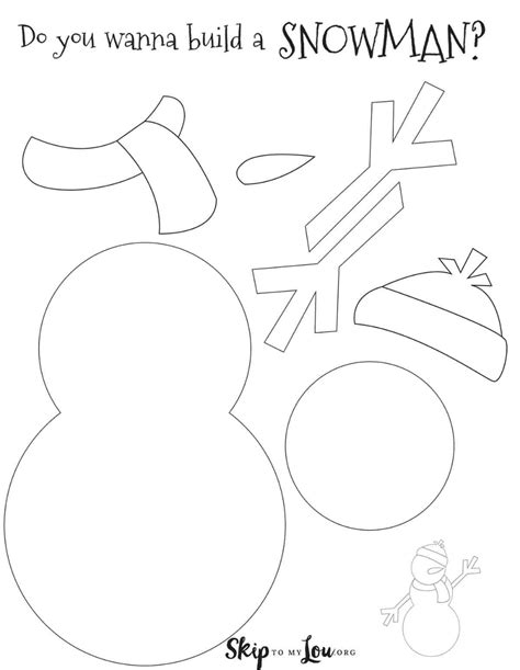 build  snowman  printable activity snowman coloring pages