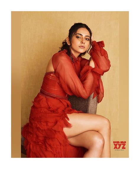 actress rakul preet singh new red hot stills from vogue beauty awards