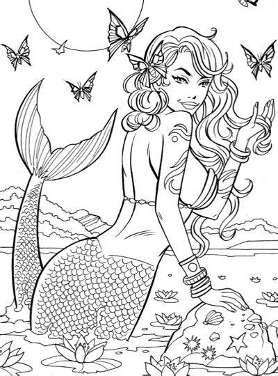 fantasy  printable coloring pages  adults advanced colouring
