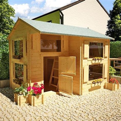 billyoh mad dash annex log cabin wooden playhouse wooden playhouses garden buildings direct