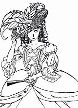 Victorian Pages Fashion Dress Ladies Coloring Traditional Ink British Template Drawings Anime Deviantart sketch template