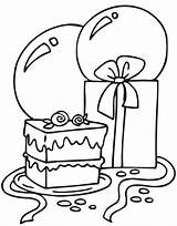 Coloring Presents Pages Birthday Kids sketch template
