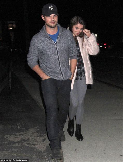 taylor lautner seen with friend months after split from marie avgeropoulos daily mail online