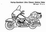 Coloring Stelvio Designlooter Glide Davidson Elektra Harley Motorcycle Ultra Classic sketch template