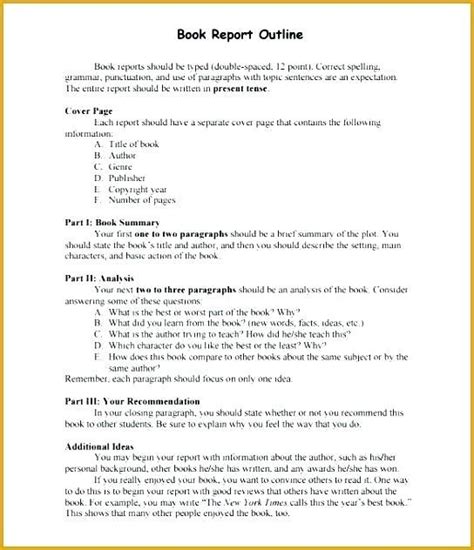 outline   book report   title page highlighted  yellow  black text
