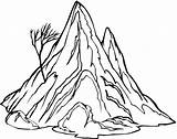 Gunung Mewarnai Pemandangan Marimewarnai Paud sketch template