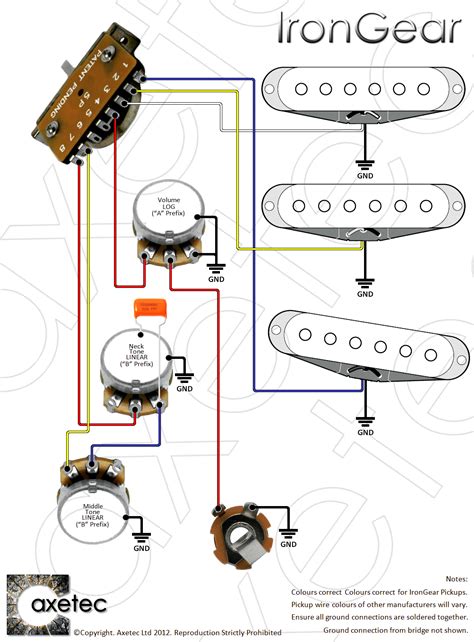 switch wiring diagram   humbucker volume tone  lever switch
