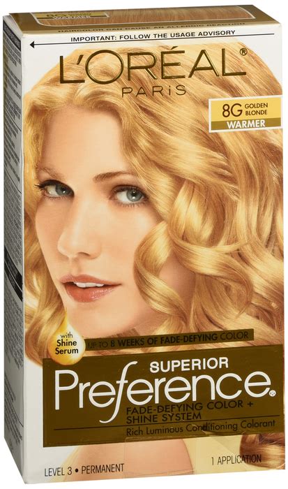 Preference 8g Golden Blond By L Oreal Hair Color Skin