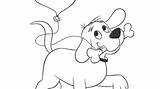 Coloring Pages Clifford Balloon Pbs Bone Kids sketch template