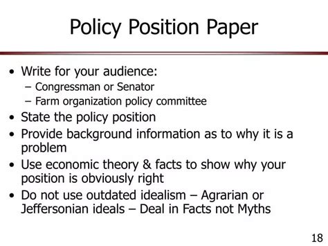policy position paper powerpoint    id