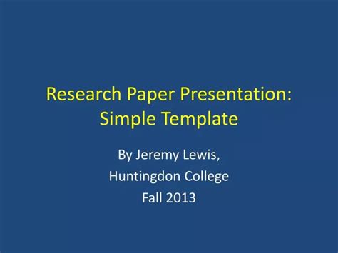 research paper  simple template powerpoint