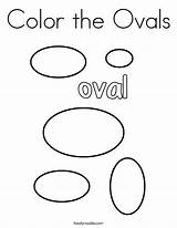Coloring Ovals Color Shape Pages Preschool Shapes Twistynoodle Worksheets Activities Tracing Noodle Kids Print Built California Usa sketch template