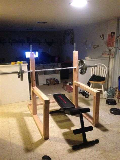 diy squat rack  bench press diy home gym home gym design gym room  home