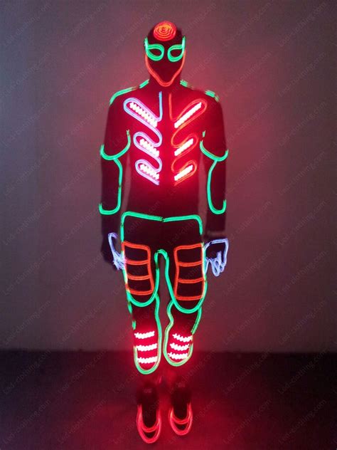 neon tron led fiber optic dance costume led clothing studio