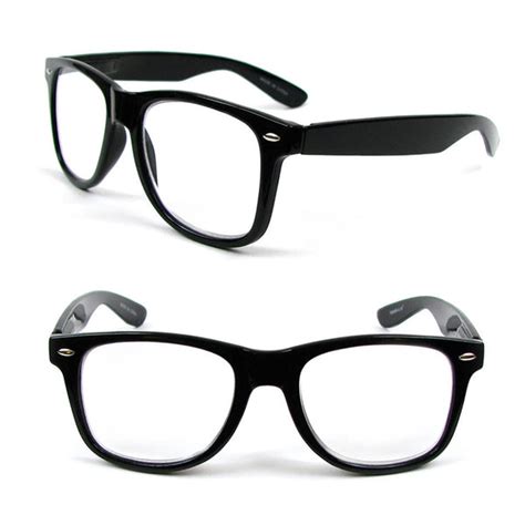 Black Large Classic Frame Reading Glasses Nerd Geek Retro Readers
