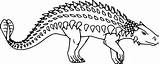 Ankylosaurus Pages Coloring Dinosaur Simple Very Color Print Kids sketch template