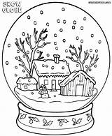 Coloring Snow Pages Globes Globe Comments Print sketch template
