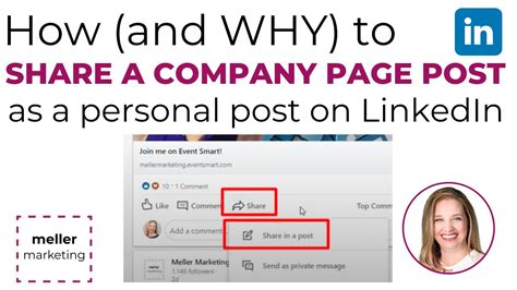 share linkedin company page posts   personal post  linkedin