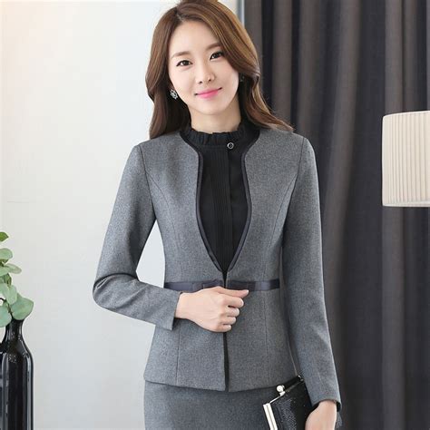 women business suits long sleeve fashion elegant office ladies suit