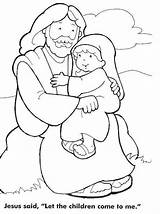 Jesus Children Coloring Loves Pages Little Clipart Colouring Clip Library sketch template