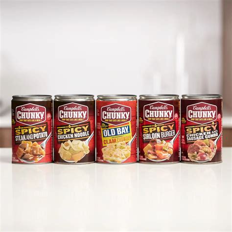 campbells chunky soup classic chicken noodle soup  chicken  sausage gumbo variety
