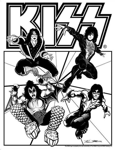 kiss coloring book page kiss stuff pinterest coloring coloring