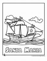 Columbus Coloring Pages Maria Santa Nina Worksheets Kids Pinta Clipart Christopher Ship Colori Printable Hat Clipground sketch template