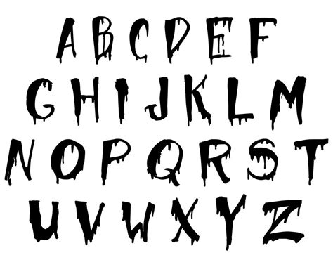 spooky printable halloween letters     printablee