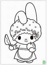 Kitty Kuromi Colouring Colorear Onegai Cna Sanrio sketch template