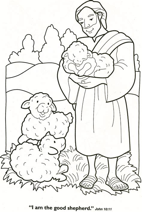 jesus  good shepherd coloring page   jesus  good shepherd