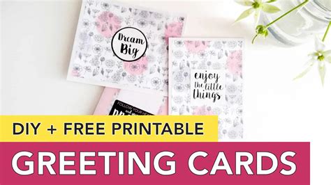 greeting card idea  printable easy diy minimal chic cards