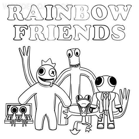 rainbow friends coloring page print  color coloring nation pages
