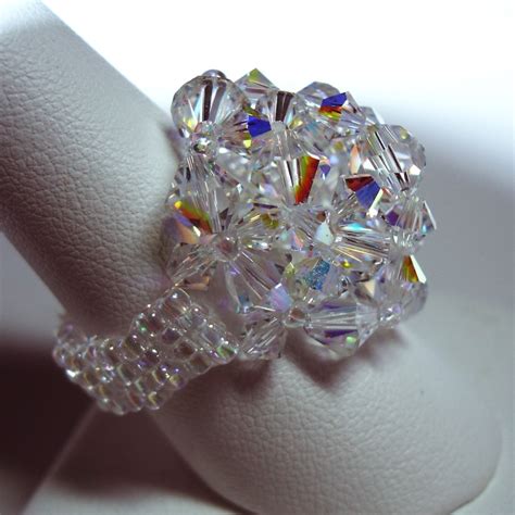 clear wonderdome swarovski crystal ring  crystalwonders rings