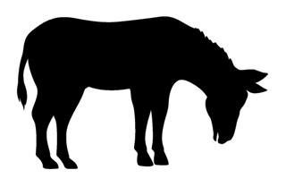 donkey silhouette  decal sticker