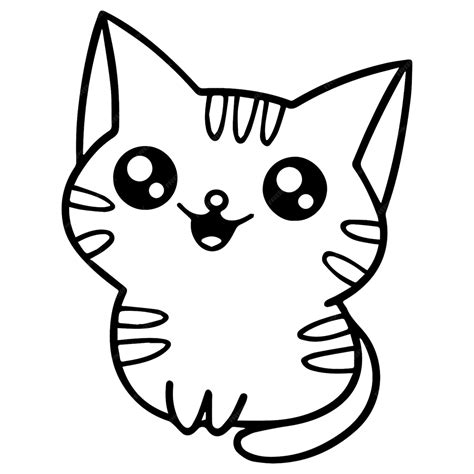 premium vector kids coloring pages cute cat character vector