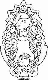 Guadalupe Virgen Virgenes sketch template