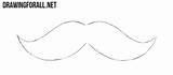 Mustache Draw Drawingforall Showed Simplified Beginners Titled Process Form sketch template
