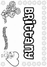 Brittany Coloring Color Pages Name Names Hellokids Letter Sheets Print sketch template